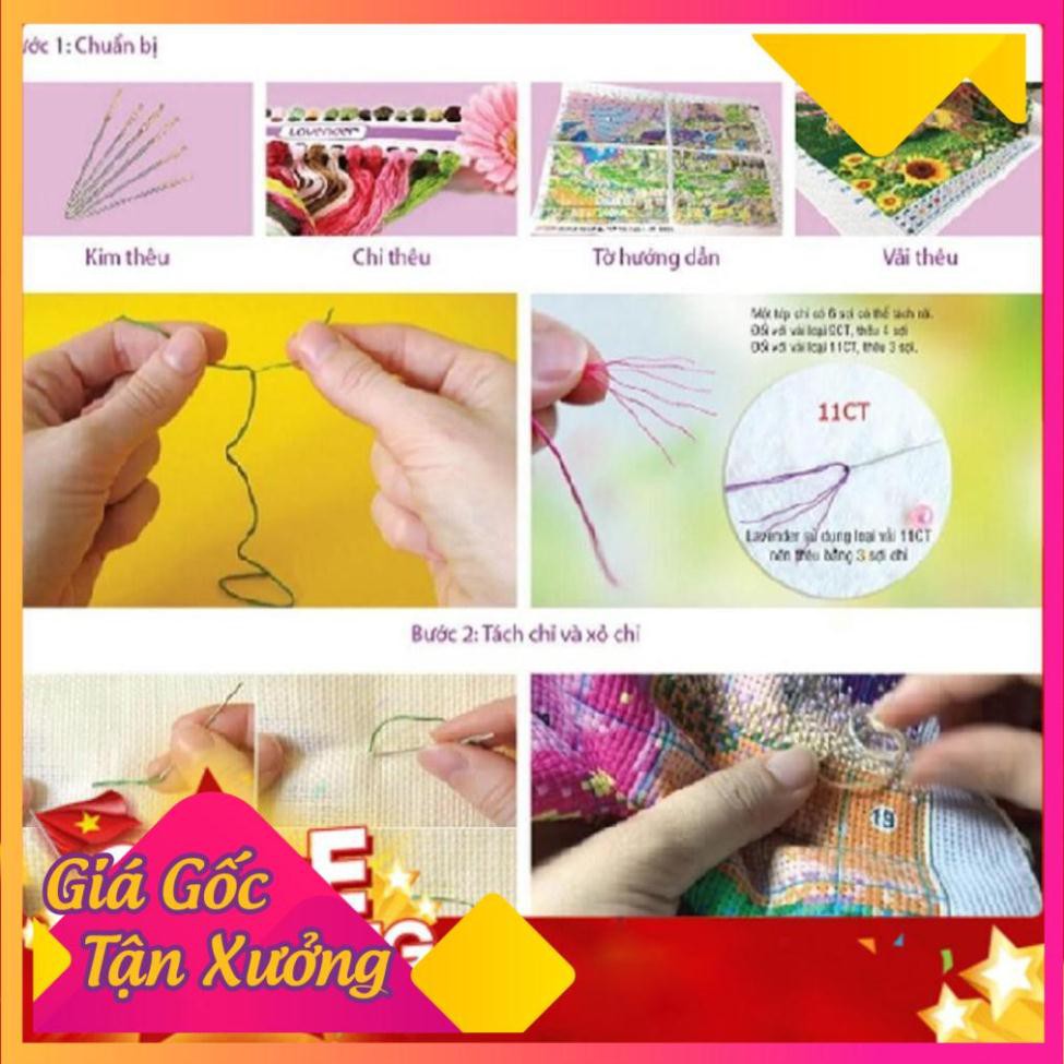 100x55CM TRANH THÊU CHỮ THẬP CỬU NGƯ QUẦN HỘI TRANH CHƯA THÊU CÁ CHÉP HOA SEN LV3043