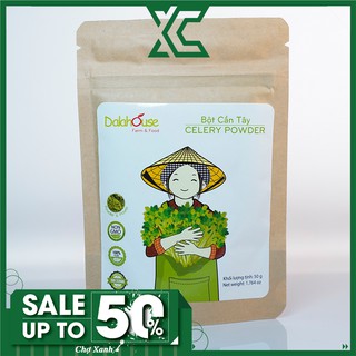 Bột cần tây nguyên chất Dalahouse - Thực phẩm sạch từ rau củ quả túi 50gr