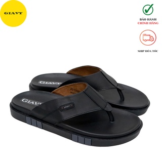 Dép kẹp nam, dép kẹp quai da DUKT8 - GIÀY GIAVY