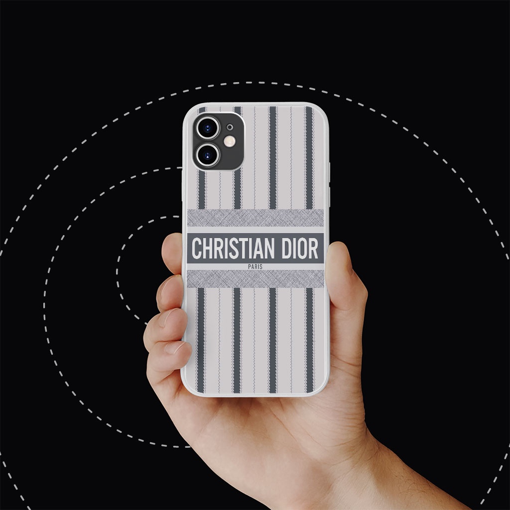 Ốp ĐT dior màu trắng sọc đen cho Iphone 6 đến Iphone 13 promax JC20200800050
