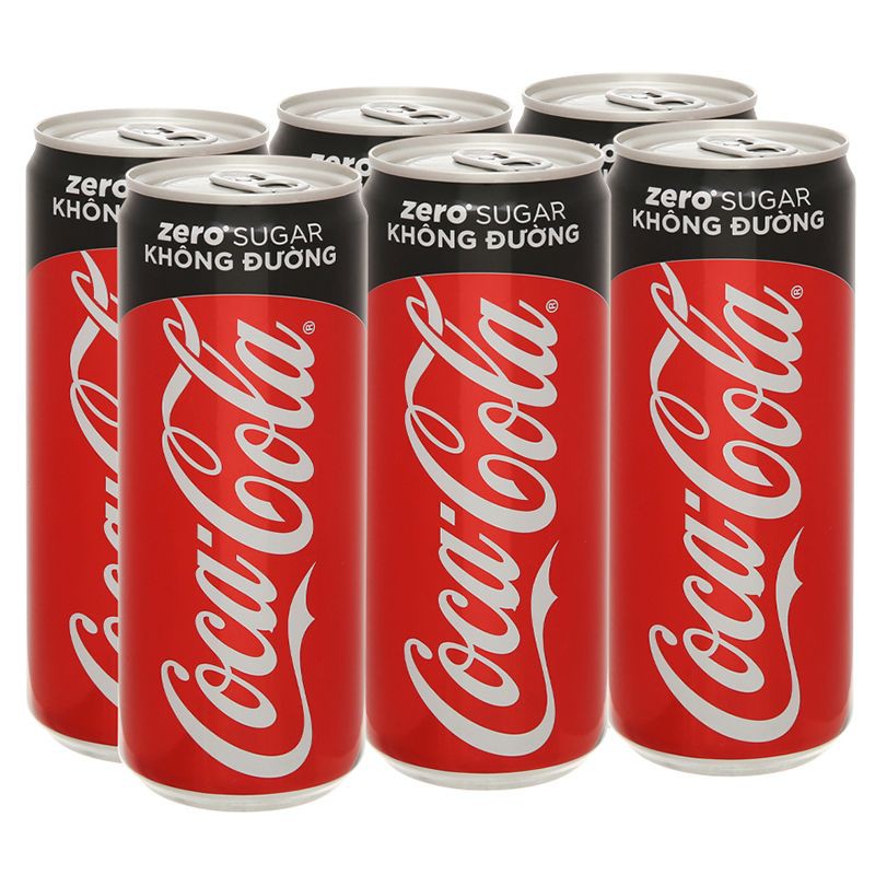 Lốc 6 Lon Nước Ngọt Coca Cola Zero 320ml/Lon