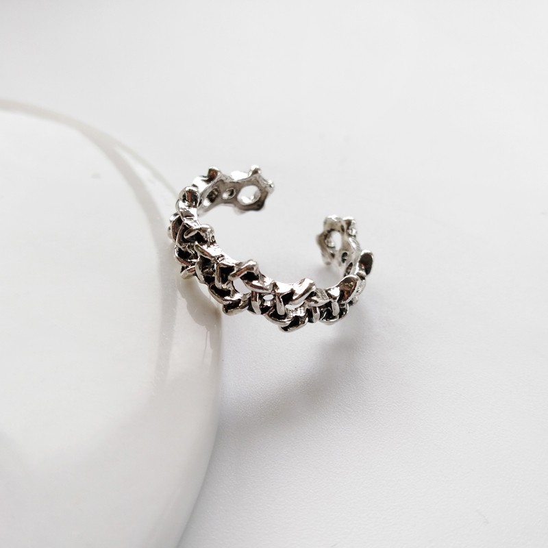 Nhẫn ngôi sao sáu cánh rỗng sành điệu hip-hop đường phố cá tính retro