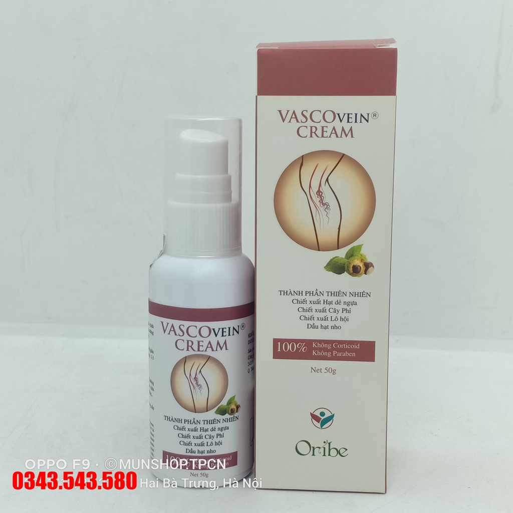 Gel thoa Vascovein cream 50g – Chống suy giãn tĩnh mạch