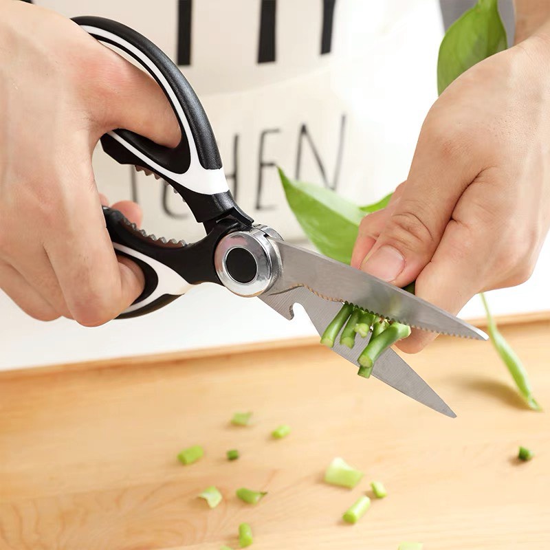 Kéo cắt gà, Kéo bếp đa năng inox không gỉ chuyên dụng cắt thực phẩm, tách vỏ hạt, nạo vẩy cá - Family Care