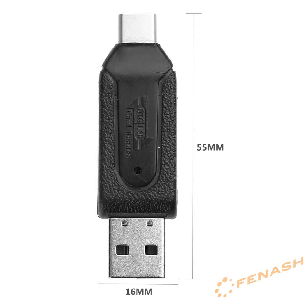 Đầu Đọc Thẻ Nhớ Tốc Độ Cao 480mbps Otg Usb 2.0 Type-C