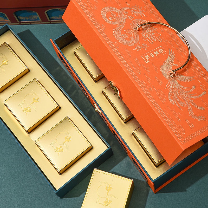 Mid-autumn festival gift box bao bì hộp rỗng hộp quà tặng hộp quà tùy chỉnh phong cách quảng đông su-style 6 chiếc gói 8 chiếc