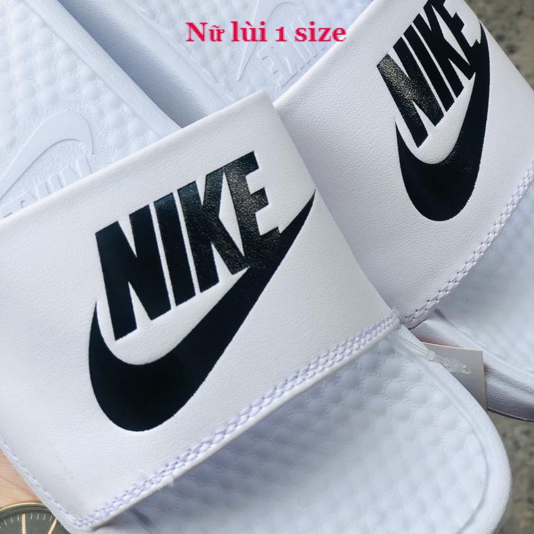 Dép unisex 𝐍𝐈𝐊𝐄 ❤️FREESHIP + Hộp❤️ dép nk quai ngang thể thao nam nữ mk in 𝐍𝐈𝐊𝐄-𝐁𝐚𝐧𝐚𝐬𝐬𝐢, trắng logo đen