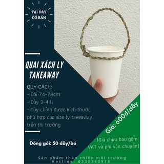 [XUẤT HOÁ ĐƠN] Compo 500 quai xách ly takeaway thân thiện môi trường