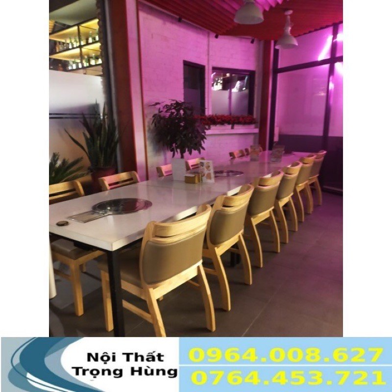 Ghế gỗ nệm cafe nhà hàng giá rẻ