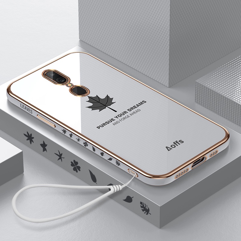 Ốp Điện Thoại Mềm Họa Tiết Lá Phong 2 Trong 1 Cho OPPO F11 F11 Pro F11 Pro