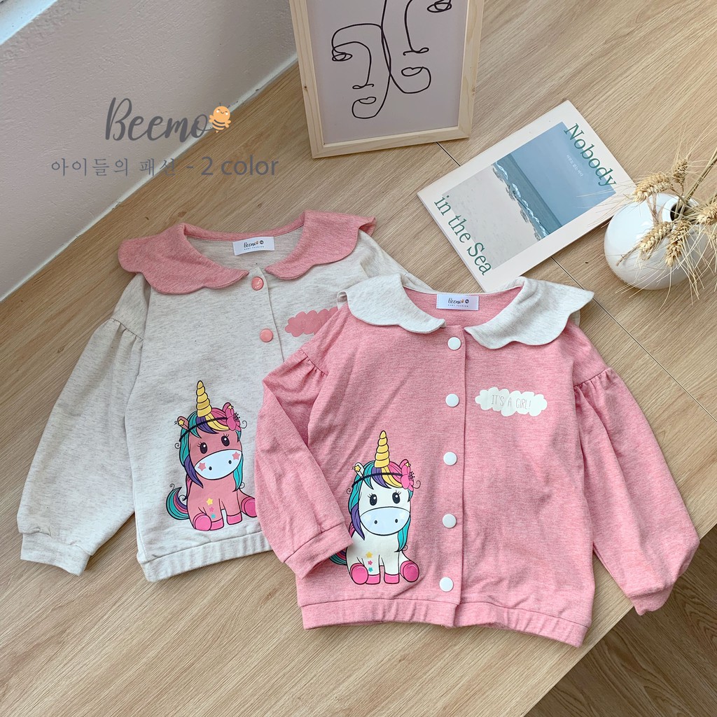 🍀🍀🍀ÁO KHOÁC BÉ GÁI IN HÌNH NGỰA PONY CỰC XINH - THU ĐÔNG 2020