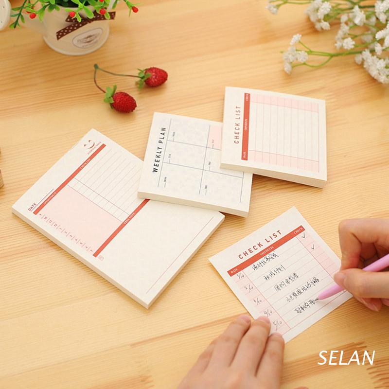 Set 60 Tờ Giấy Ghi Chú Lên Kế Hoạch Hàng Tuần Tiện Dụng