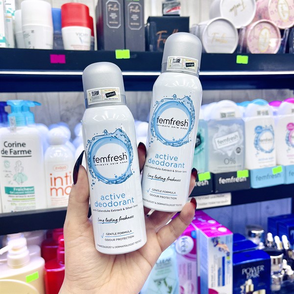 Xịt Thơm Mát Vùng Kín Cao Cấp FEMFRESH Ultimate Care Active Deodorant - 125ml (Có Tem Phụ)