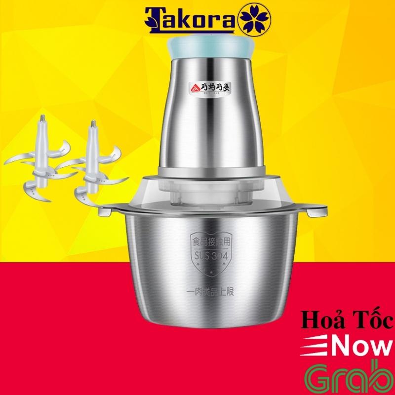 Máy xay thịt đa năng inox xay trái cây thực phẩm hoa quả chính hãng loại tốt 2 lít 3 lít inox 304 QIAO MA