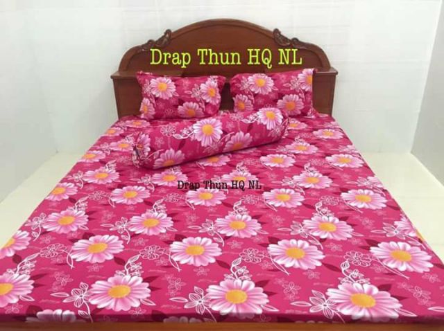 drap thun lẻ không có áo gối màu nhẫu nhiên ga thun