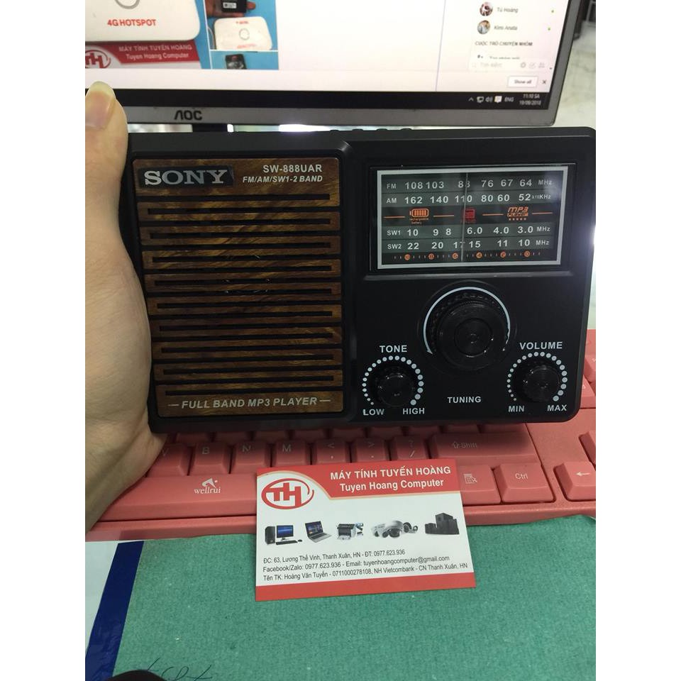 Đài Radio Sony SW-888UAR 4 Band Đọc Usb, Thẻ Nhớ