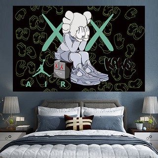 Thảm treo tường hình logo kaws thiết kế dày