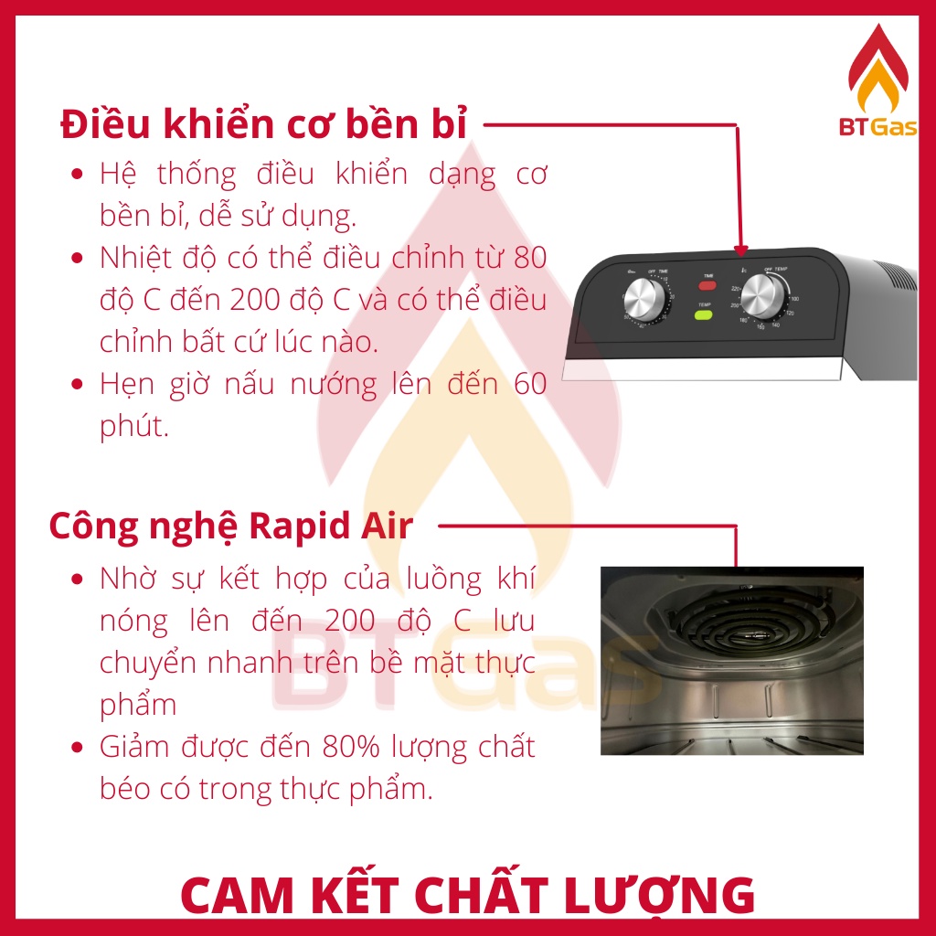 Nồi chiên không dầu Lorente, nồi chiên không dầu điện tử dung tích lớn  Lorente LT-1600 / LT-1500