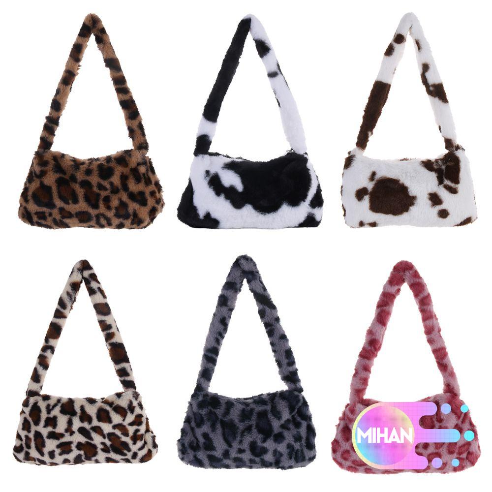 Túi xách nhung họa tiết da báo thời trang cho nữ