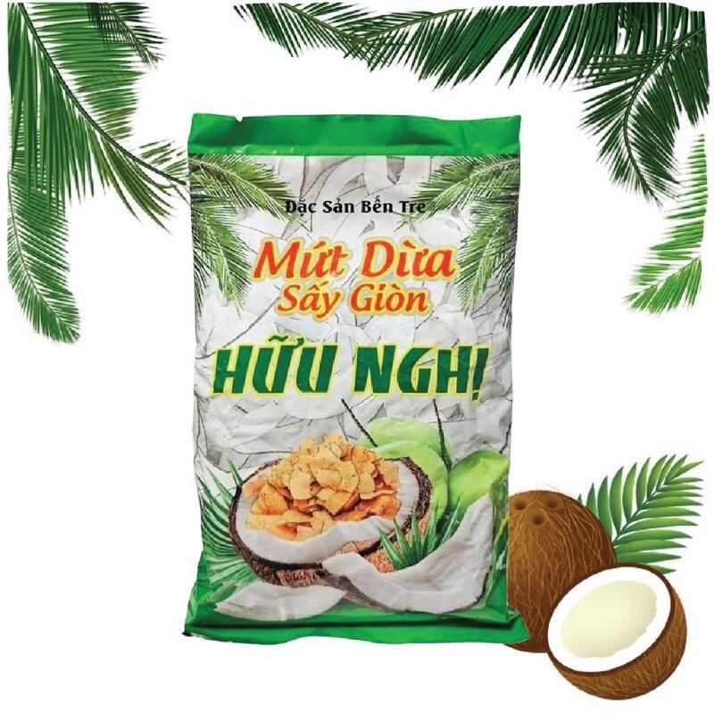 Dừa Khô Sấy Giòn Hữu Nghị Gói 275gr