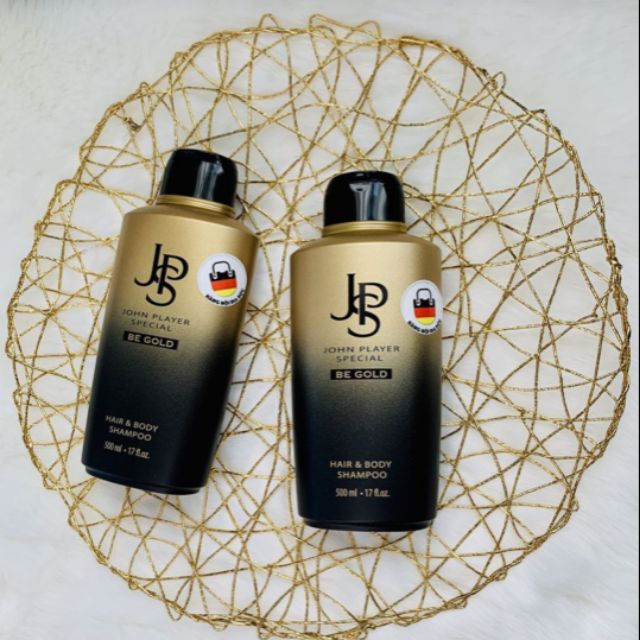 Sữa tắm gội cho nam nội địa Đức John Player Special Hair and Body Shampoo Be Gold, 500 ml - hạn mở nắp 12 tháng