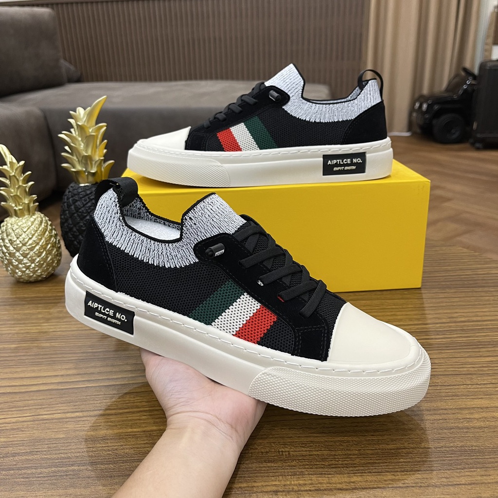 Giày nam, giày thể thao nam vải sợi thể thao thoáng khí hai màu C80