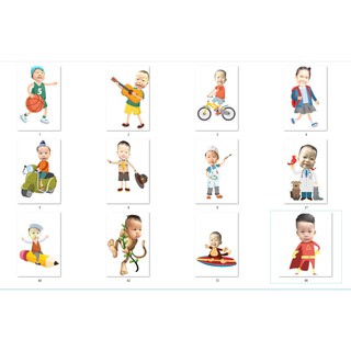 Chibi cho bé trang trí sinh nhật
