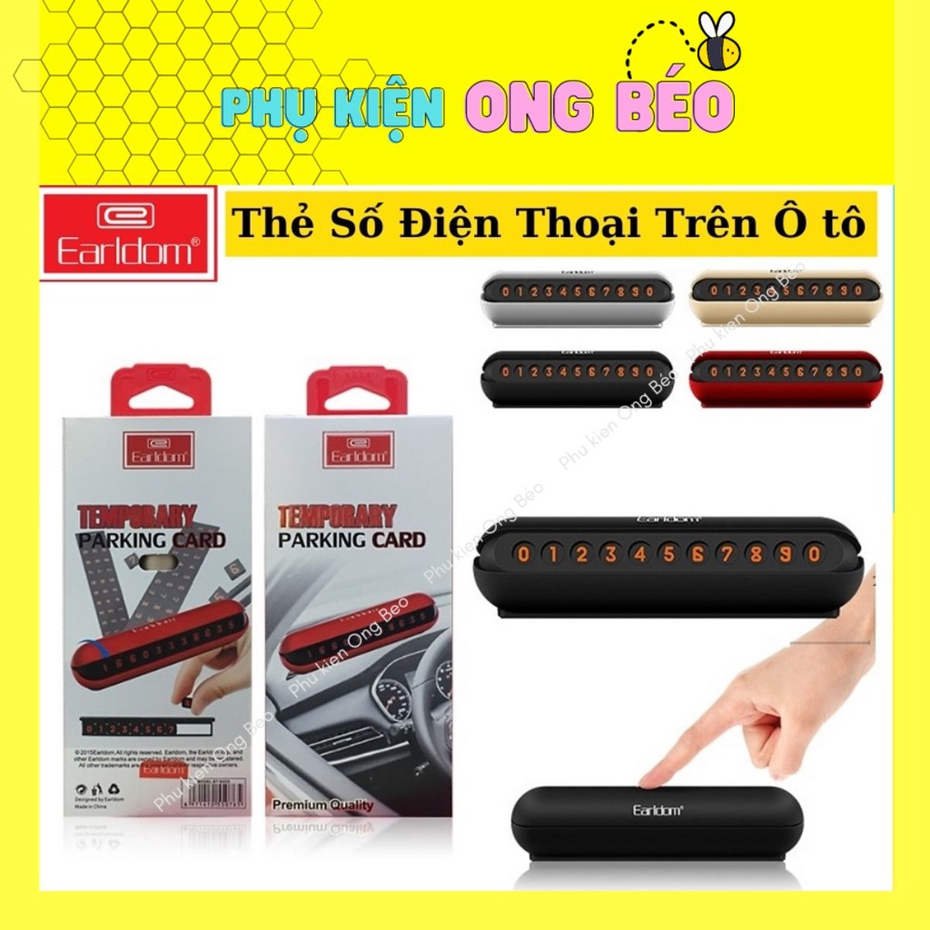 Thẻ Số Điện Thoại Trên Oto có chế độ On/Off Earldom EH 33 - Beetechvietnam