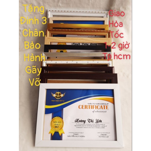 (mặt kính)khung bằng khen A4(21*30)