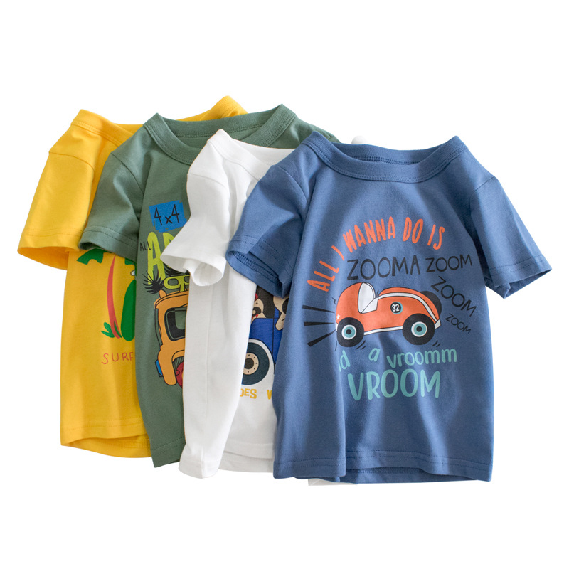 Áo thun cho bé 27KIDS-9973 áo trẻ em in hình vui nhộn chất cotton hàng xuất Âu Mỹ [Super_Shop] DT0421006