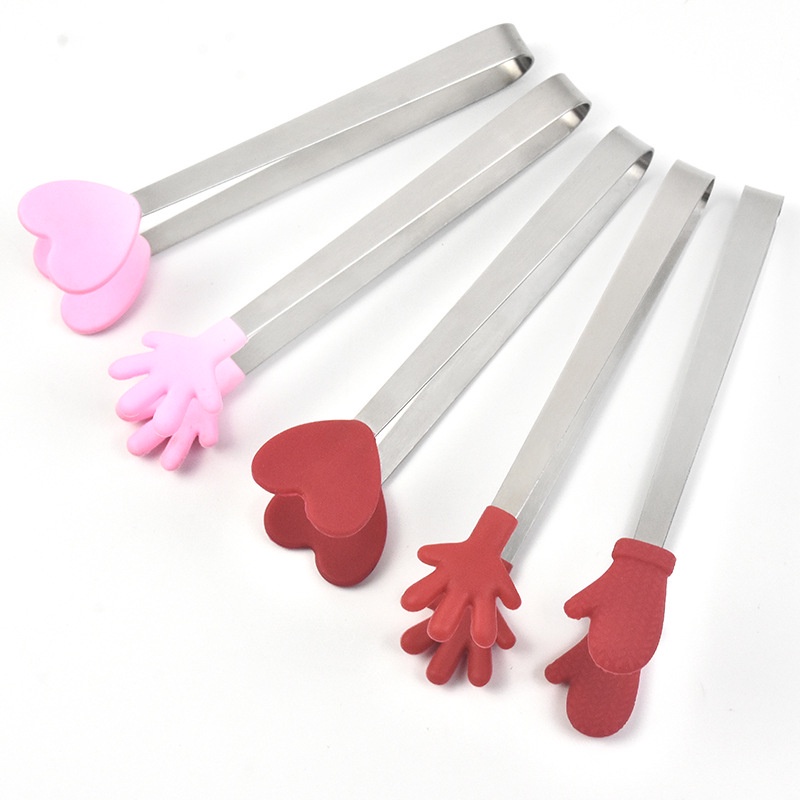 Kẹp gắp thức ăn silicon nhỏ gọn gắp đồ ăn nóng cho bé ăn dặm, dụng cụ nhà bếp - Shop Mẹ Khoai