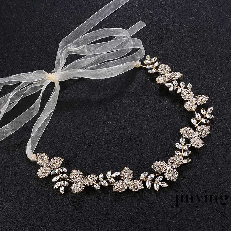 GETNOIVAS ❤S Wind New The Europe and The United States Beam Bridal Wedding Hair Accessories Shiny Clover Rhine