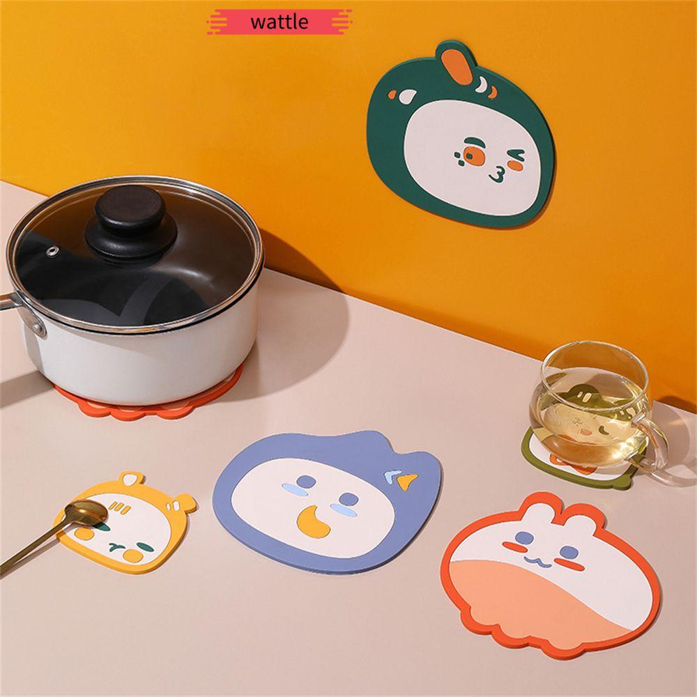 Tấm lót ly chống trượt chống thấm nước cách nhiệt họa tiết hoạt hình dễ thương