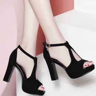 Giày cao gót đế đúp 12cm hở mũi[ kèm ảnh thật]