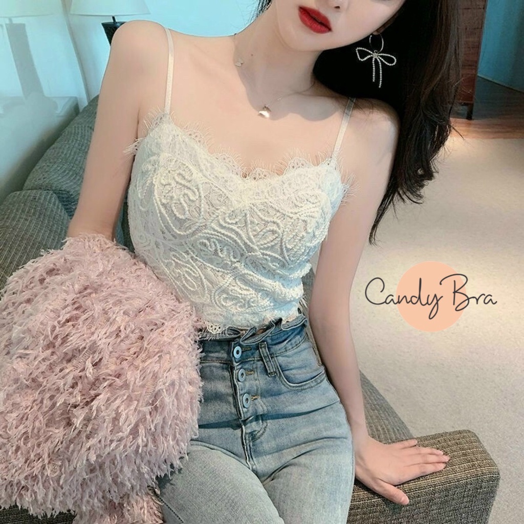Áo bra ren không gọng hai dây sexy quyến rũ - áo hai dây ren đẹp loại 1