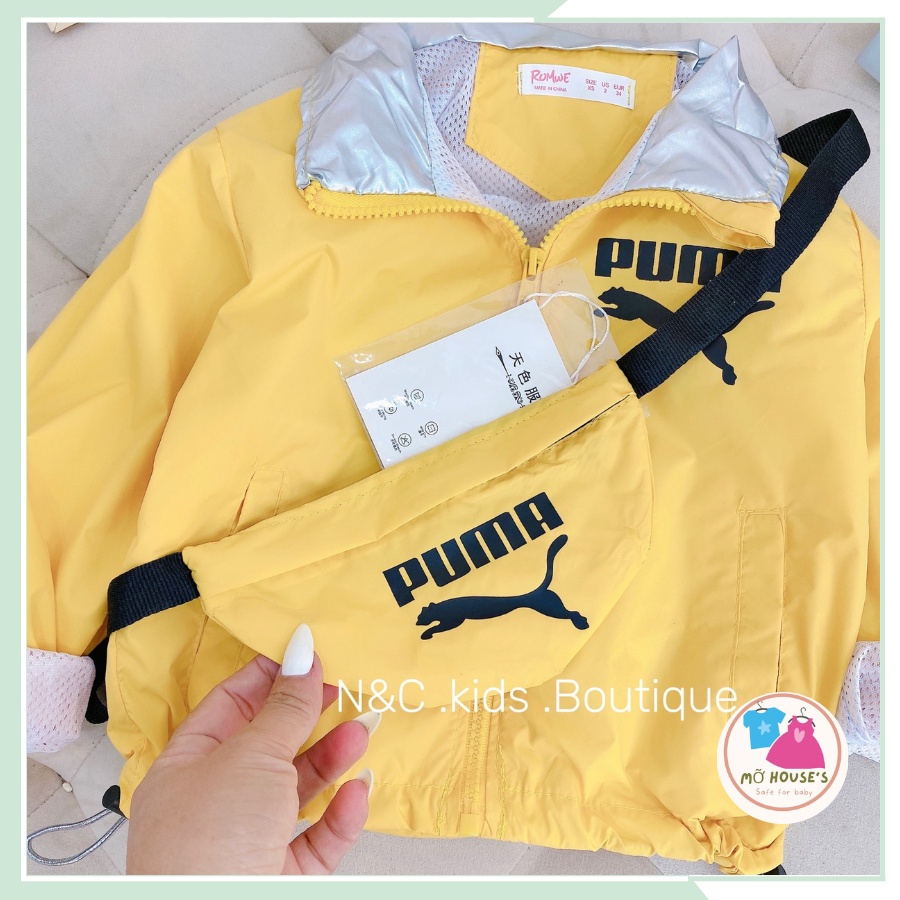 Set áo 2 chi tiết, áo gió 2 lớp kèm túi đeo chéo cho bé trai, bé gái từ 10kg đến 22kg AK05