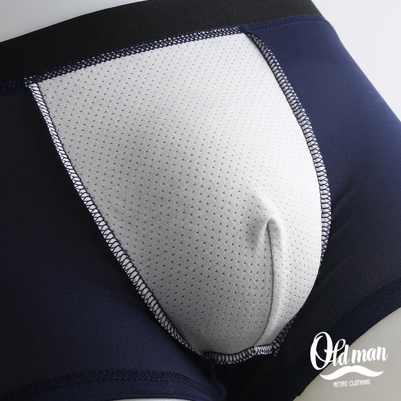 Quần Boxer Lụa Mát Lạnh Nam, Quần Lót Nam Thông Hơi Thun Mát Lạnh, Sịp Nam Modal OLDMAN