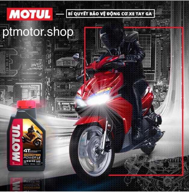 Dầu nhớt Motul Scooter PowerLE 5w40 xe ga-ptmotor.shop