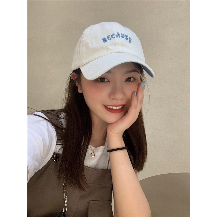 Nón Kết Thêu Chữ Because Thời Trang Hàn Quốc Cho Nam Nữ