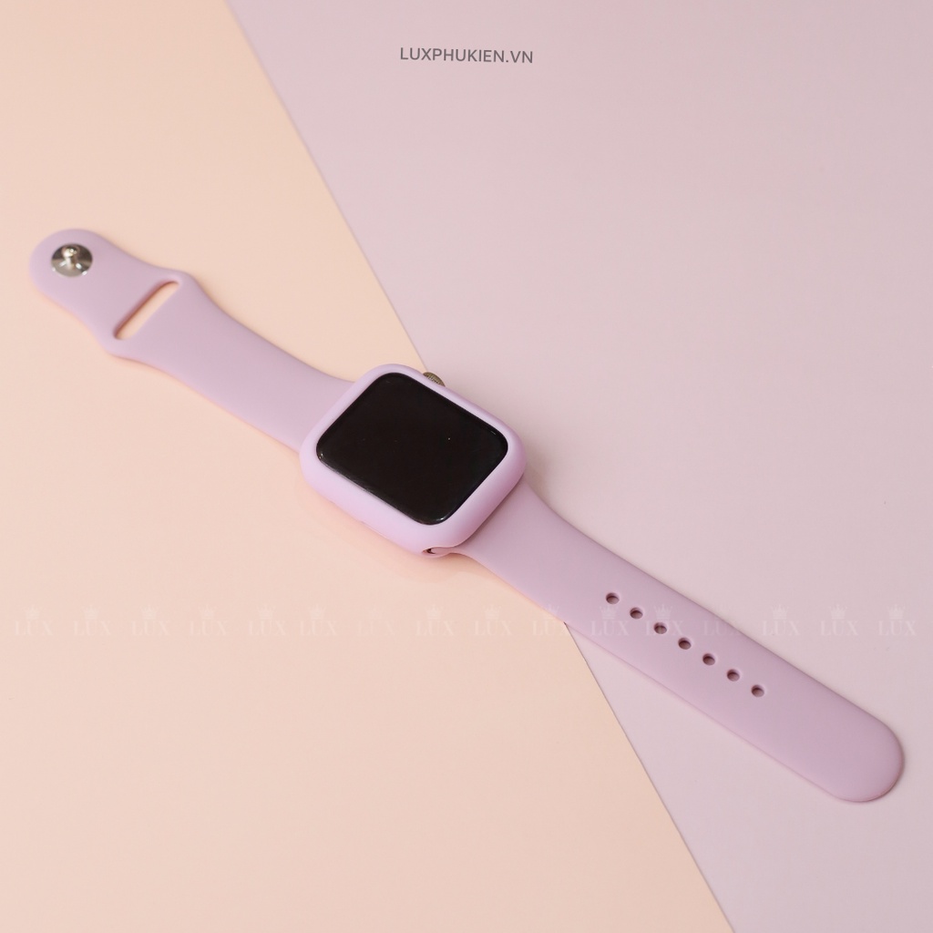 Combo dây Sport phối màu mix ốp silicon cho Apple Watch đồng hồ thông minh iWatch Series 1/2/3/4/5/6/SE size38/40/42/44