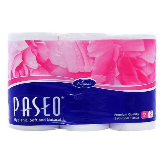 Lốc 2 gói Paseo giấy vệ sinh 6 cuộn 3 lớp