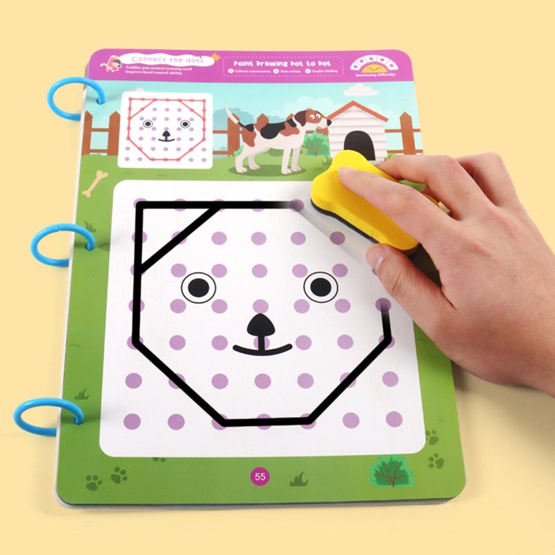 Sách Tập Vẽ &amp; Bút Vẽ Ma Thuật Có Thể Tái Sử Dụng Nhiều Lần Cho Trẻ Em