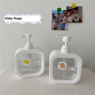 [Tặng Kèm Sticker] Chai Nhựa Đựng Sữa Tắm Dầu Gội Nước Rửa Tay Phong Cách Hàn Quốc Xinh Xắn -Phụ Kiện Decor Trang Trí