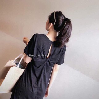 VÁY XUÔNG CỔ V XOẮN