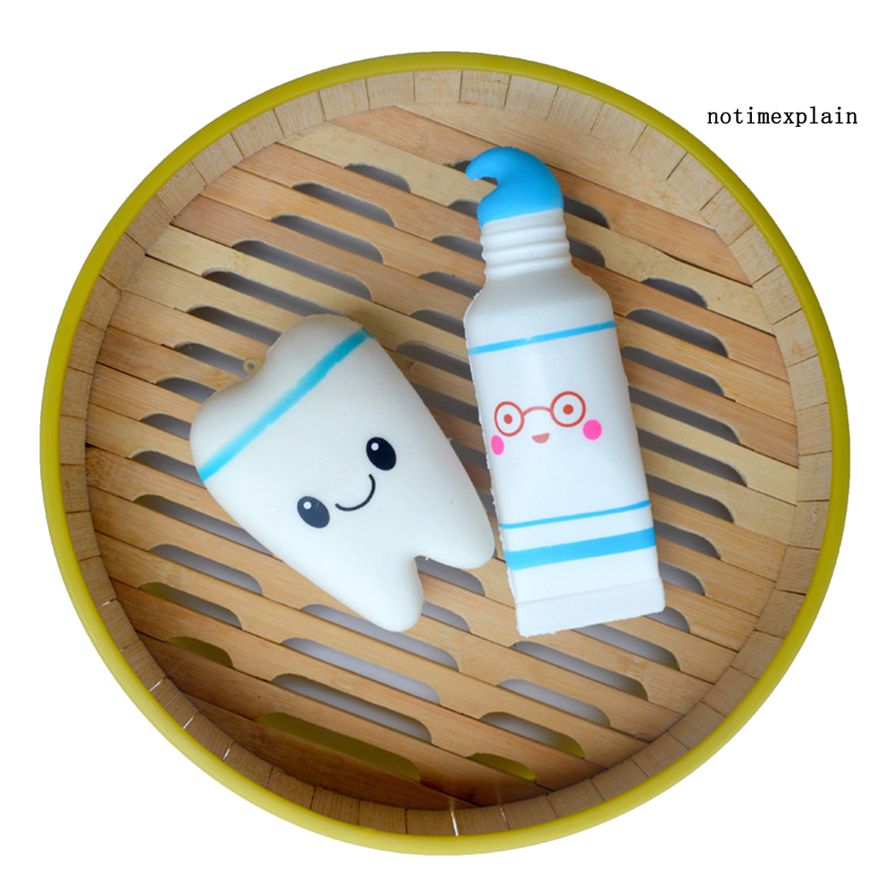 Bộ 2 Đồ Chơi Squishy Dạng Tuýp Kem Đánh Răng Vui Nhộn