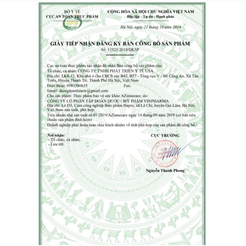 Siro Ho Azinnecare 100ml Cho Bé - Giúp bổ phế giảm ho do thay đổi thời tiết