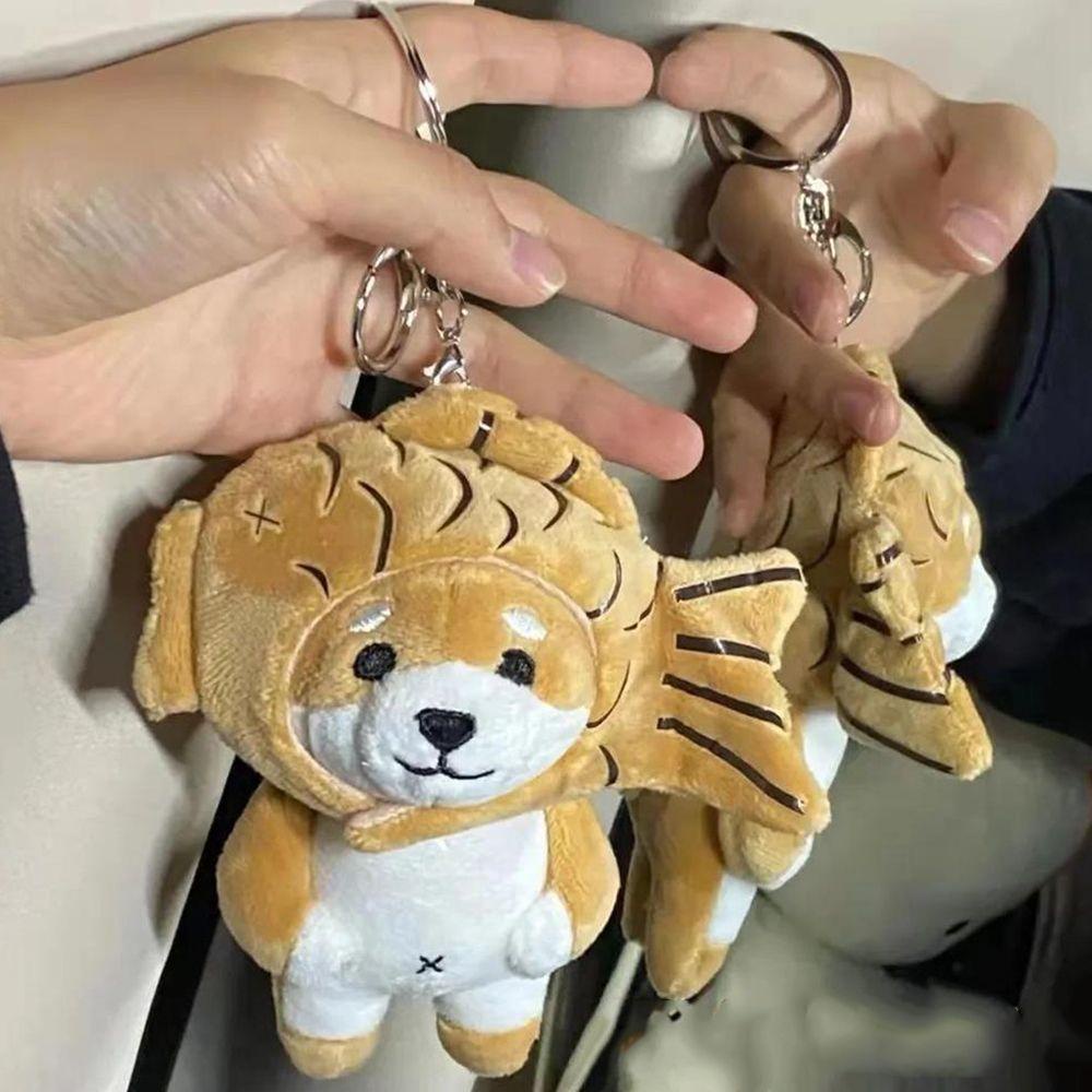 Móc Khóa Hình Đầu Chó Shiba / Chó Husky / Heo Husky Nhồi Bông Dễ Tháo Rời Charms