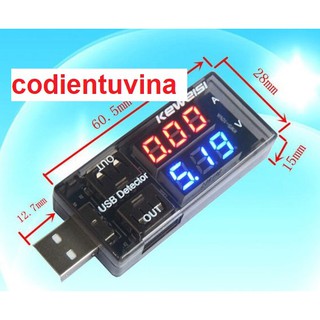 Usb đo dòng áp v2 ( thiết bị đo dòng áp cổng usb keweisi v2)