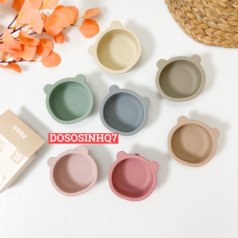 Bát ăn dặm chống lật Eco Silicone Tobé