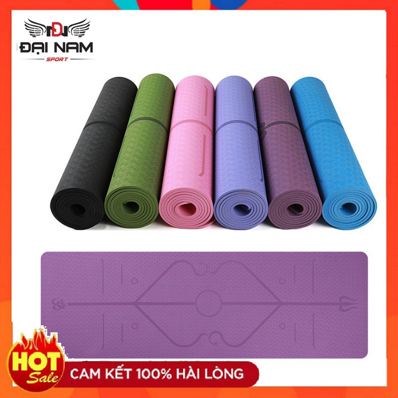 [Mã FAMALLT5 giảm 15% đơn từ 30k] Thảm Tập Yoga Định Tuyến 8mm 1 Lớp Đại Nam Sport + Tặng Kèm Túi Đựng Và Dây Buộc